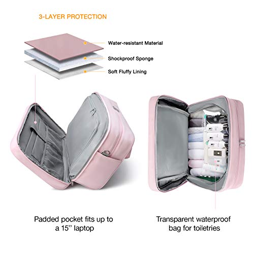 BAGSMART Weekender Bags for Women, Travel Duffle Overnight Bag Personal Item Bag with Shoe Bag for Travel Essentials - Image 4
