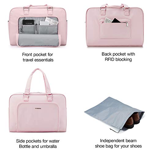 BAGSMART Weekender Bags for Women, Travel Duffle Overnight Bag Personal Item Bag with Shoe Bag for Travel Essentials - Image 5