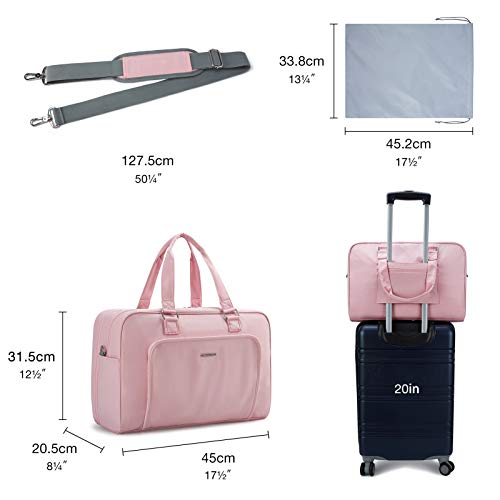 BAGSMART Weekender Bags for Women, Travel Duffle Overnight Bag Personal Item Bag with Shoe Bag for Travel Essentials - Image 7