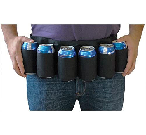 Senvitate Beer Belt, 6 Pack Beer Holster Beverage Belt Holder, Soda Beer Belt Holder for Men Women, Adjustable Beer Waist Pack for Parties and Picnic - Image 3