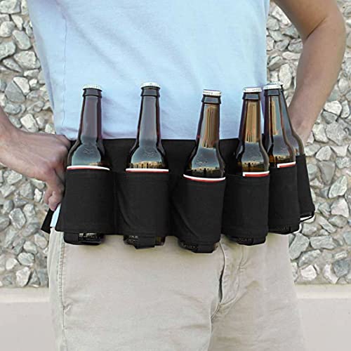 Senvitate Beer Belt, 6 Pack Beer Holster Beverage Belt Holder, Soda Beer Belt Holder for Men Women, Adjustable Beer Waist Pack for Parties and Picnic - Image 6