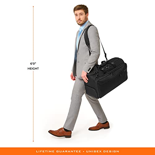 Briggs & Riley 22" Garment Duffle Bag for Travel - Carry On Suit & Dress Bag for Men & Women, Convertible Hanging Garment Weekender Bag with Hook, Separate Shoe Pocket - Baseline Collection, Black - Image 21