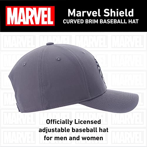 Concept One mens Marvel Shield Cosplay Cotton Adjustable Baseball With Curved Brim Hat, Grey, One Size US - Image 6