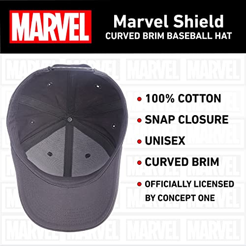 Concept One mens Marvel Shield Cosplay Cotton Adjustable Baseball With Curved Brim Hat, Grey, One Size US - Image 7