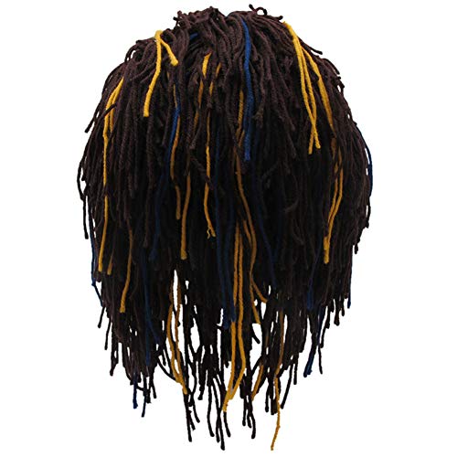 Creative Barbarian Knit Beard Hat Funny Knit Cap Wig Beanie Hats Beard Facemask - Image 7