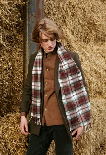 Glen Isla 100% Cashmere Scarf Tartan Dress MacDuff Red - Made In Scotland - Image 5