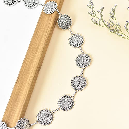 ILuvatar Luvatar Womens Metal Chain Dress Belt Hollow Out Daisy Sweater Belt Decorated Skinny Waist Belt - Image 6