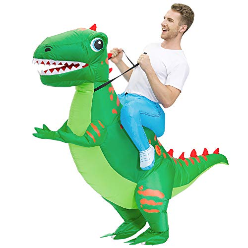 KOOY Inflatable Costume Adult Ride On Dinosaur Costume Halloween Costumes for Men Women Blow up Costumes - Image 3