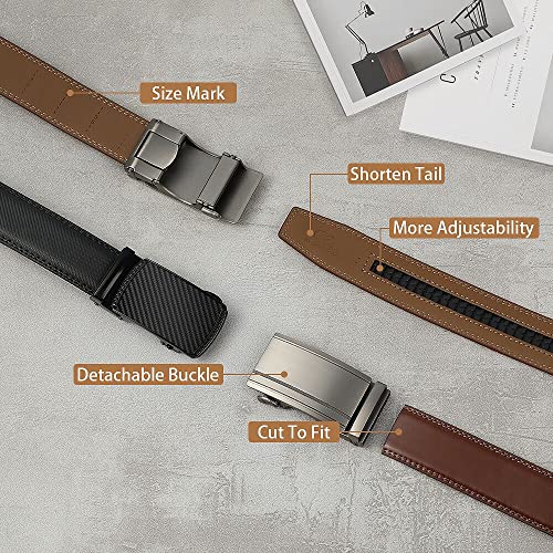 Lavemi Men's Real Leather Ratchet Dress Casual Belt, Cut to Exact Fit,Elegant Gift Box - Image 6