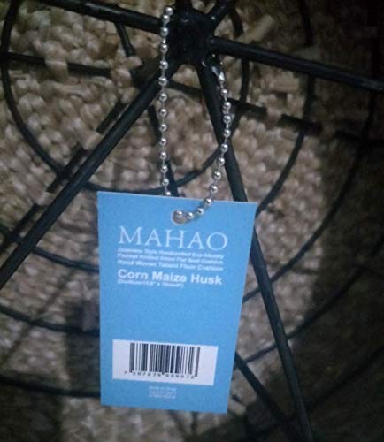 MAHAO Straw Flat Seat Cushion, Handmade Floor Pouf Mat, Ottoman Footstool for Meditation, Zen, Yoga Practice or Buddha - Image 7