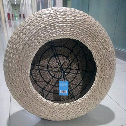 MAHAO Straw Flat Seat Cushion, Handmade Floor Pouf Mat, Ottoman Footstool for Meditation, Zen, Yoga Practice or Buddha - Image 8