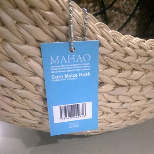 MAHAO Straw Flat Seat Cushion, Handmade Floor Pouf Mat, Ottoman Footstool for Meditation, Zen, Yoga Practice or Buddha - Image 9