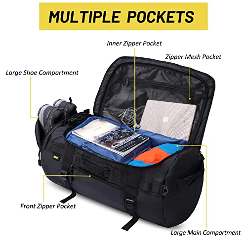 MIER Large Duffel Backpack Sports Gym Bag with Shoe Compartment, Heavy Duty and Water Resistant - Image 4