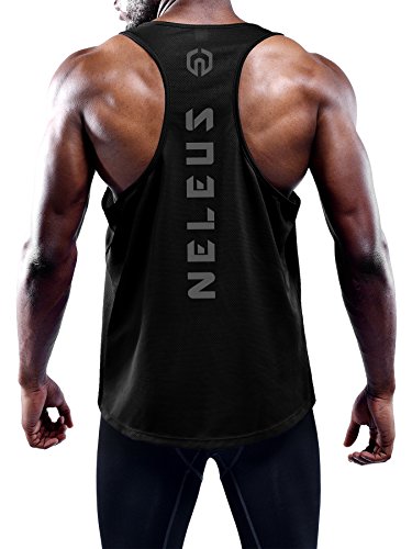 NELEUS Men's 3 Pack Dry Fit Y-Back Muscle Tank Top - Image 3