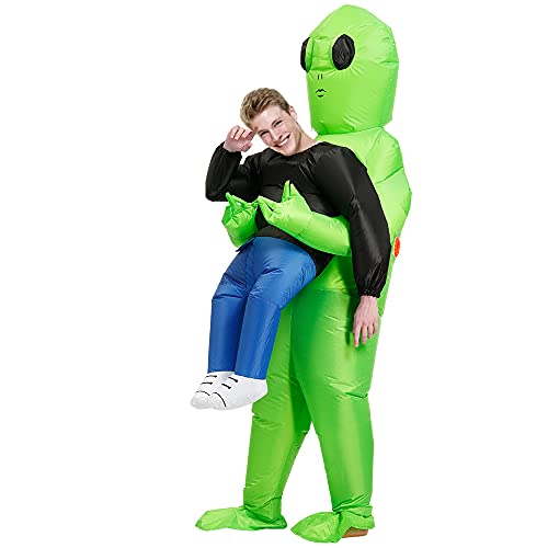 Poptrend Inflatable Alien Costume Inflatable Halloween Costumes Blow Up Alien Costume for Halloween, Easter,Christmas - Image 3