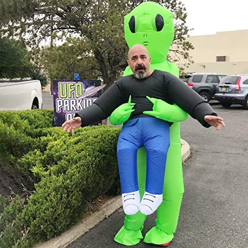 Poptrend Inflatable Alien Costume Inflatable Halloween Costumes Blow Up Alien Costume for Halloween, Easter,Christmas - Image 4