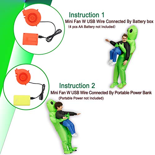 Poptrend Inflatable Alien Costume Inflatable Halloween Costumes Blow Up Alien Costume for Halloween, Easter,Christmas - Image 5