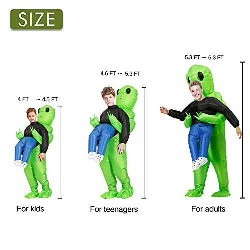 Poptrend Inflatable Alien Costume Inflatable Halloween Costumes Blow Up Alien Costume for Halloween, Easter,Christmas - Image 7