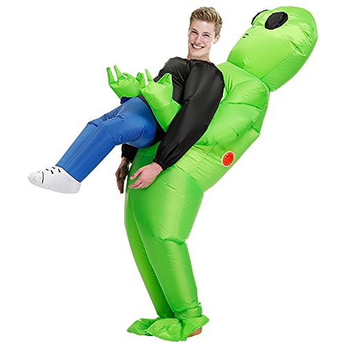 Poptrend Inflatable Alien Costume Inflatable Halloween Costumes Blow Up Alien Costume for Halloween, Easter,Christmas