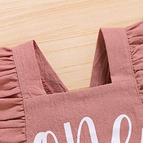 Shalofer Baby Girl First Birthday Outfit 1st Birthday Bodysuit with Headband - Image 6