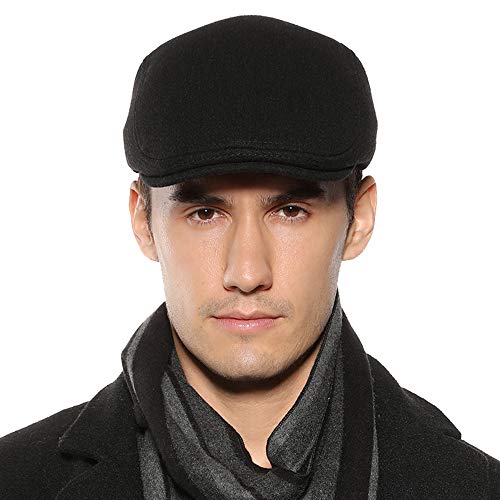 Sumolux Mens Newsboy Cap Winter Beret Hat Cabbie Flat Cap - Image 3