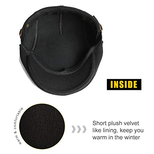 Sumolux Mens Newsboy Cap Winter Beret Hat Cabbie Flat Cap - Image 8
