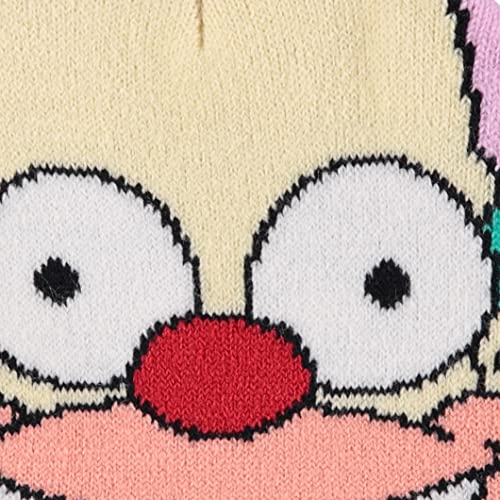 The Simpsons Krusty Beanie Hat Krusty The Clown Homer Bart and Lisa Hat - Hey, Hey, Kids! Adults Beanie (Green Pink) - Image 6