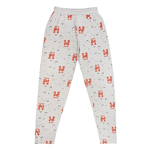 The Simpsons Pajamas Duff Beer Logo Men's Black T-Shirt & Grey Lounge Pants - Image 4