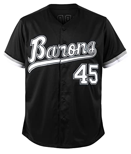 Tocament 90s Outfit for Men and Women,Barons #45 Unisex Hip Hop Clothes,Baseball Jersey Shirts for Party Baseball Gift - Image 3
