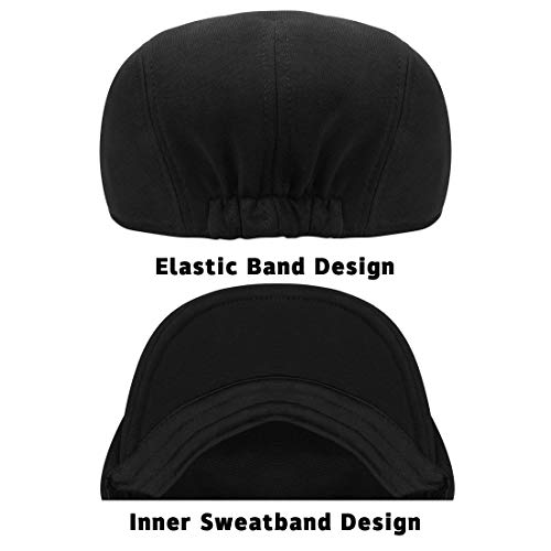 WETOO Men's Flat Cap Gatsby Newsboy Lvy Irish Hats Driving Cabbie Hunting Cap - Image 3