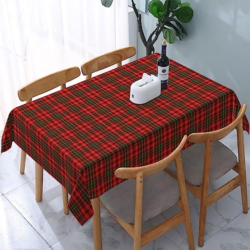 DKJlitter Tablecloth Rectangle Clan MacGregor Tartan Polyester Fabric Table Cloth, Water Resistant & Wrinkle Free Table Cover for Kitchen and Dining Room Tabletop 54"x72" (4-6 Seats)