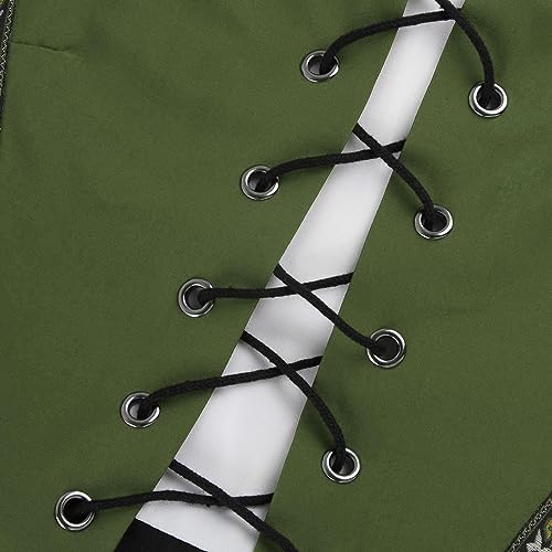 Womens Renaissance Dress 2023 Trendy Ruffle Bell Sleeve Square Neck Tie Up Dress Classic Vintage Victorian Dress - Image 3