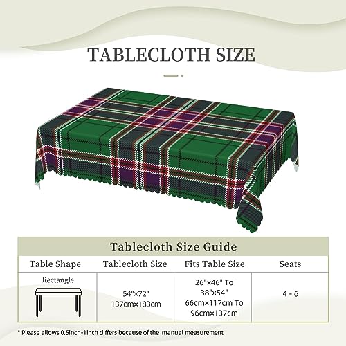 Yssammns Rectangle Table Cloth, Scottish Clan MacFarlane Hunting Tartan Plaid Resistant Washable Tablecloth Decorative Table Cover for Dining, Indoor and Outdoor - Image 7