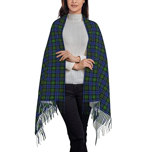Yssammns Women's Scarf Shawl, Soft Faux Cashmere Tassel Scarf, Winter Warm Plaid Scarf Gift - Image 3