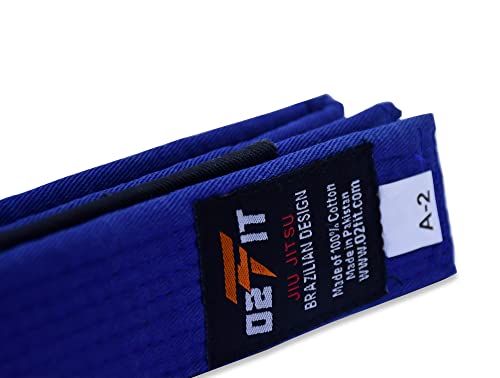 02FIT BJJ Belt for Adult Premium Cotton Heavy Duty Brazilian Jiu Jitsu Gi Belt - Martial Uniform Jiu Jitsu Belt - Image 4