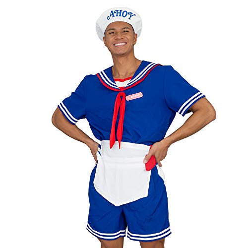 Adult Unisex Men's Ahoy Sailor Halloween Costume Cosplay Set - Image 3