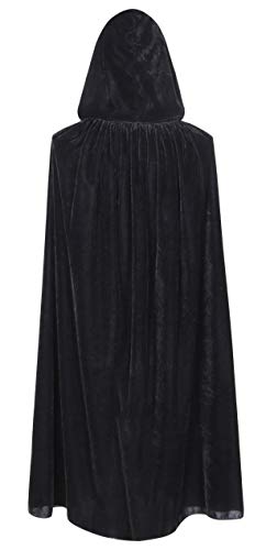 BIGXIAN Kids Hooded Velvet Cloak Halloween Christmas Cosplay Fancy Cape - Image 3