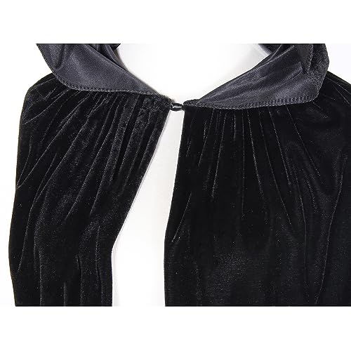 BIGXIAN Kids Hooded Velvet Cloak Halloween Christmas Cosplay Fancy Cape - Image 6