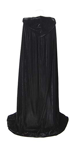BIGXIAN Long Hooded Cloak Velvet Cape Witch Costume Halloween Costumes for Women Men - Image 5