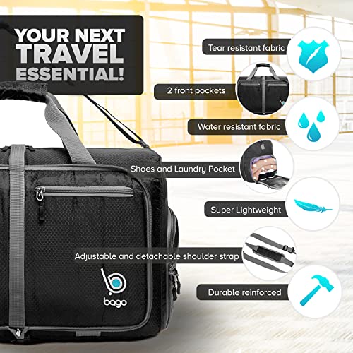 bago Unisex Adult Travel Duffle, Black, 100L - Image 4