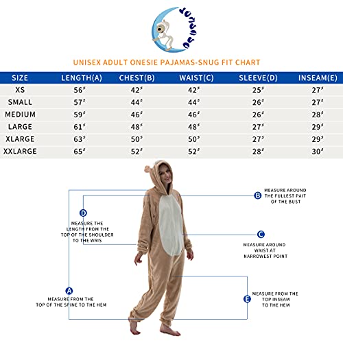 COSUSKET Snug Fit Flannel Duffy Bear Onesie Pajamas, Halloween Walrus Animal One Piece Costume - Image 7