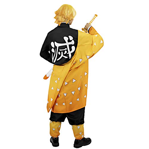 Men Women Cosplay Costume for Halloween Role Play Stage Performance Capes Set with Yellow Cloak for Adults S-L (M) - Image 3