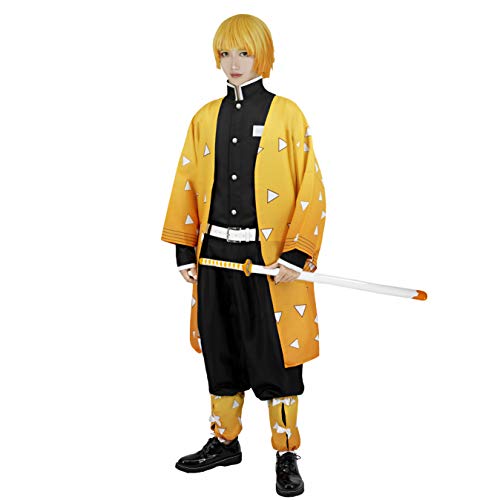 Men Women Cosplay Costume for Halloween Role Play Stage Performance Capes Set with Yellow Cloak for Adults S-L (M)