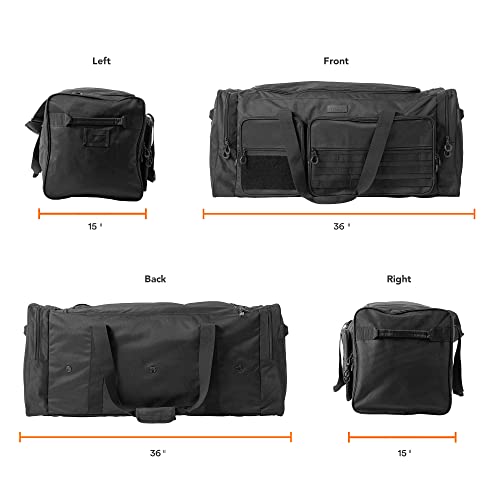 Fitdom 130L 36" Heavy Duty Extra Large Sports Gym Equipment Travel Duffle Bag W/Adjustable Shoulder Strap & 7 Compartments. Perfect for Soccer Baseball Basketball Hockey Football, Team Coaches & More - Image 3