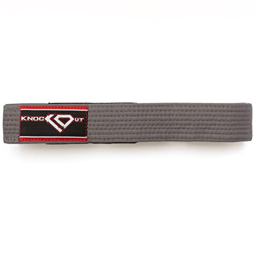 KO Sports Gear - Brazilian Jiu Jitsu Belt - Knockout Label Youth BJJ Gi for Kids with Ranking Stripes Martial Arts Belts - Image 3