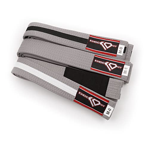 KO Sports Gear - Brazilian Jiu Jitsu Belt - Knockout Label Youth BJJ Gi for Kids with Ranking Stripes Martial Arts Belts - Image 4