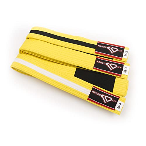 KO Sports Gear - Brazilian Jiu Jitsu Belt - Knockout Label Youth BJJ Gi for Kids with Ranking Stripes Martial Arts Belts - Image 5