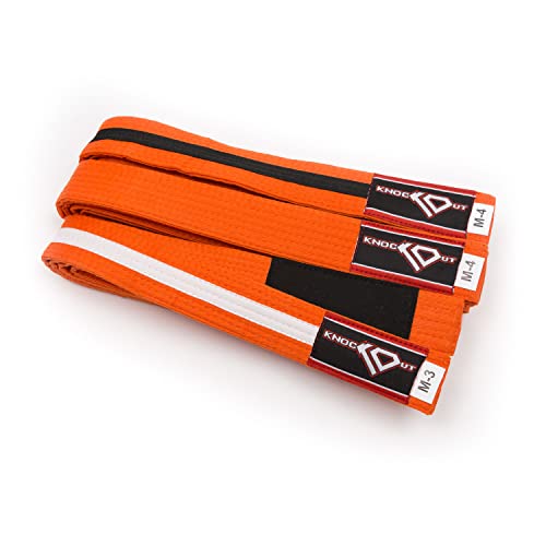 KO Sports Gear - Brazilian Jiu Jitsu Belt - Knockout Label Youth BJJ Gi for Kids with Ranking Stripes Martial Arts Belts - Image 6