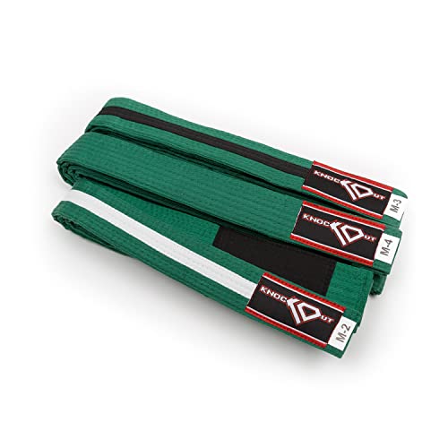 KO Sports Gear - Brazilian Jiu Jitsu Belt - Knockout Label Youth BJJ Gi for Kids with Ranking Stripes Martial Arts Belts - Image 7