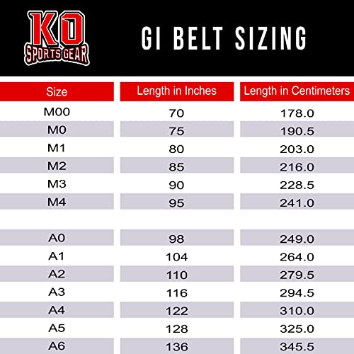 KO Sports Gear - Brazilian Jiu Jitsu Belt - Knockout Label Youth BJJ Gi for Kids with Ranking Stripes Martial Arts Belts - Image 8